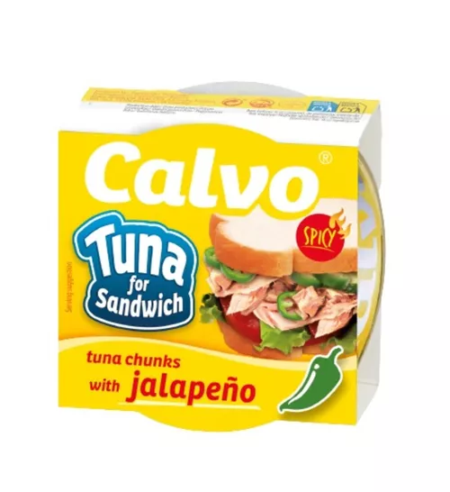 Tuňák s chilli paprikami Jalapeno ve slunečnicovém oleji 142 g