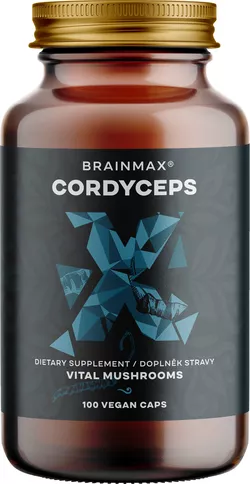 BrainMax Cordyceps extrakt 500 mg, 100 rostlinných kapslí