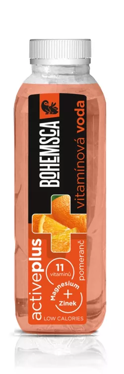 Active plus vitamínová voda pomeranč 390 ml