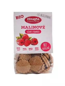 Biopekárna Zemanka Bezlepkové pohankovo – malinové BIO sušenky 100 g