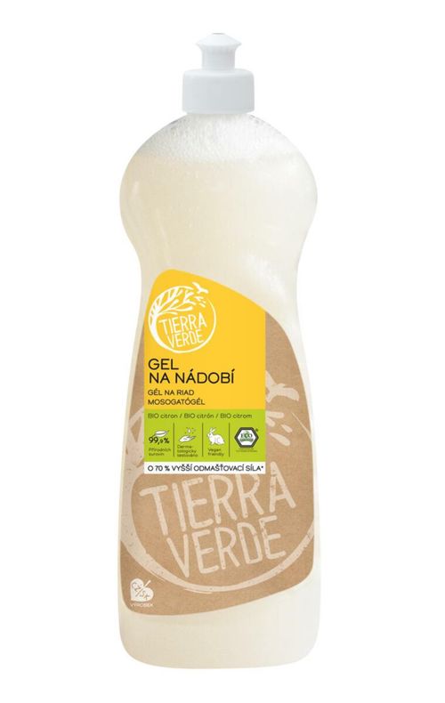 Tierra Verde Gel na nádobí s BIO citrónovou silicí 1000 ml