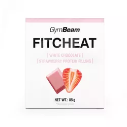 Fitcheat Proteinová čokoláda bílá čokoláda a jahoda 80 g