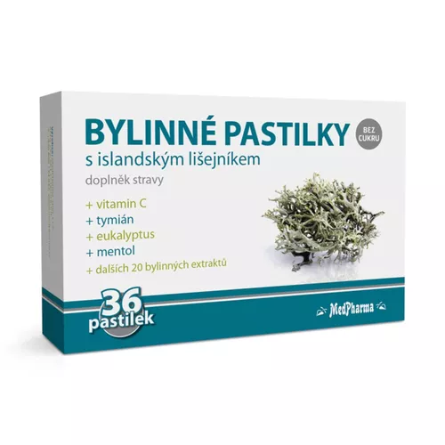 Bylinné pastilky s islandským lišejníkem 36 pastilek