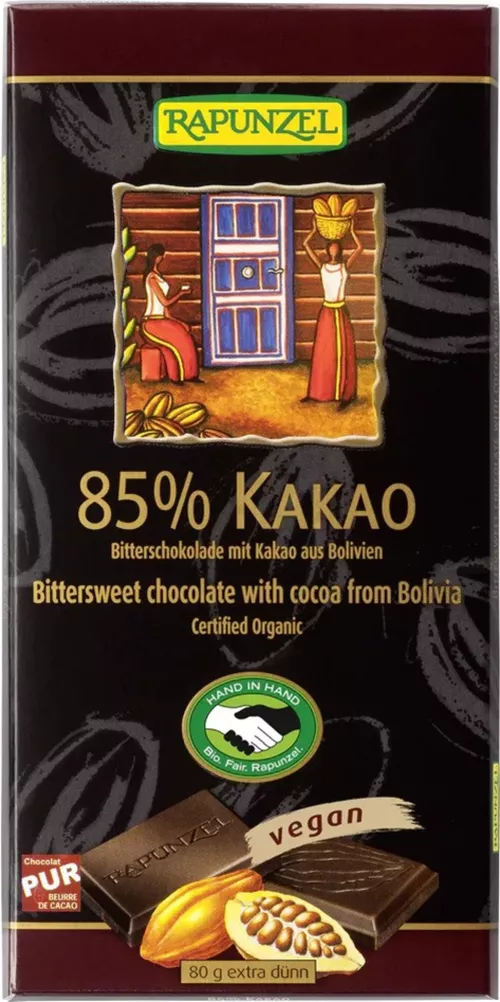 Hořká čokoláda 85% BIO 80 g