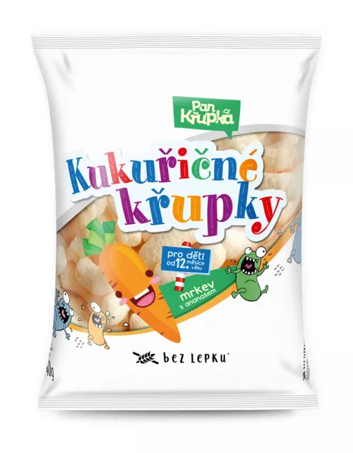 Křupky kukuřičné mrkev a ananas 40 g