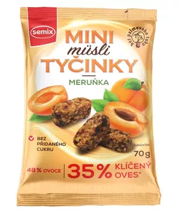 Mini müsli tyčinky s meruňkami bez lepku 70 g