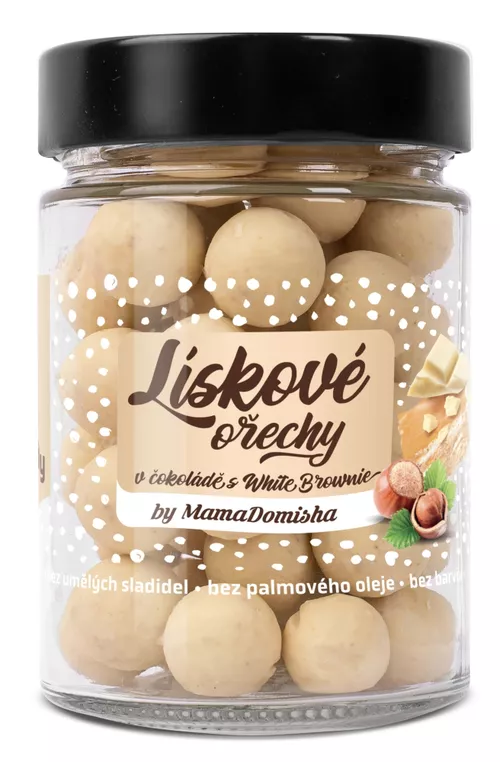 Lískové ořechy v čokoládě s White Brownie by @mamadomisha 180 g