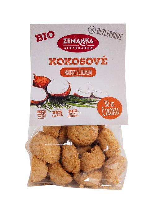 Biopekárna Zemanka Bezlepkové čirokové BIO sušenky kokosové 100 g