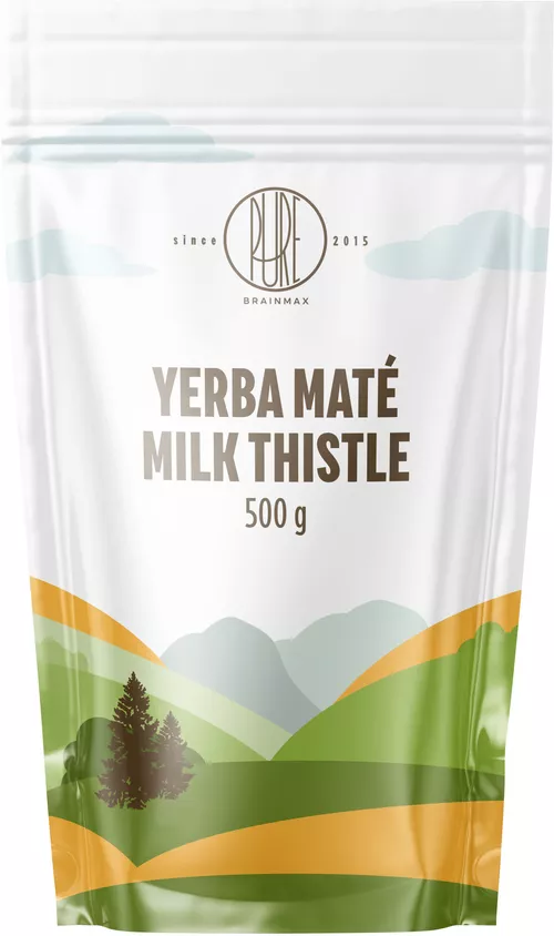 BrainMax Pure Yerba Maté Ostropestřec, 500 g