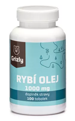 GRIZLY Omega 3 Rybí olej 100 tablet