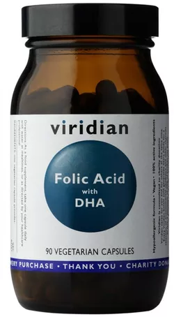 Viridian Folic Acid with DHA 90 kapslí