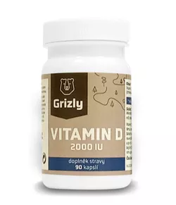 GRIZLY Vitamín D3 2000IU 90 kapslí