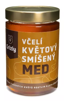 GRIZLY Květový smíšený český med 720 g