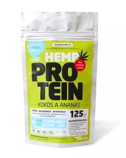 Zelená země Konopný protein - kokos s ananasem 125 g