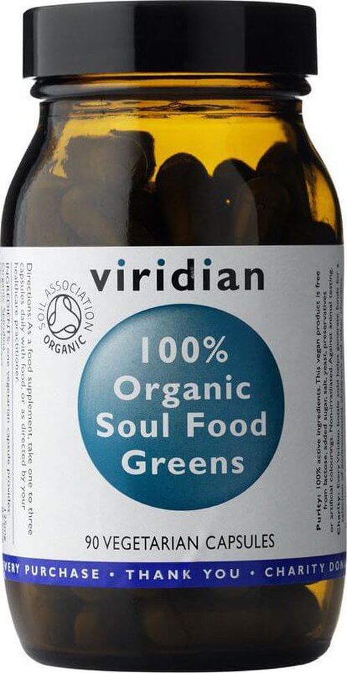 Viridian 100% Organic Soul Food Greens 90 kapslí