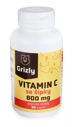 GRIZLY Vitamin C 800 mg se šípky 90 tablet