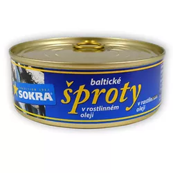 Sokra Baltické šproty v rostlinném oleji 240 g