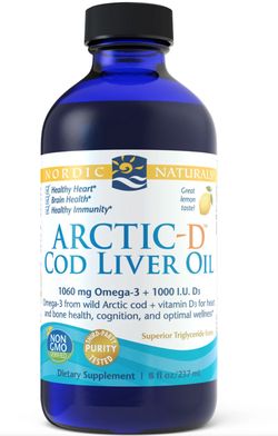 Nordic Naturals Arctic-D Cod liver oil (olej z tresčích jater) - Lemon, 237 ml