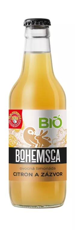 Bohemsca Zahradní limonáda citrón a zázvor BIO 330 ml