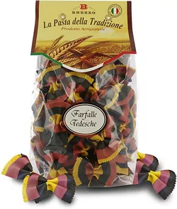 Tříbarevné Těstoviny Farfalle (Žluté Červené Černé), 250 g