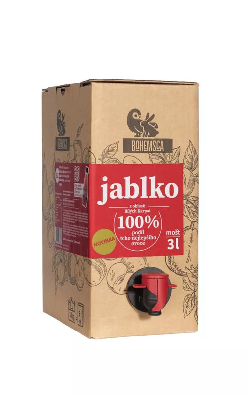 Mošt jablko 100% BIB 3000 ml