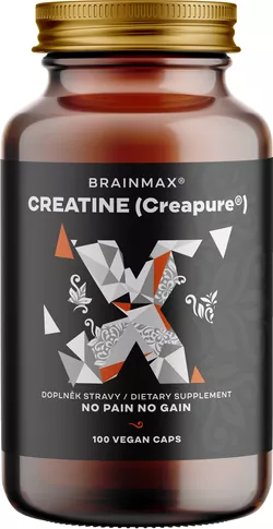 BrainMax Creatine Creapure, kreatin monohydrát, 100 kapslí