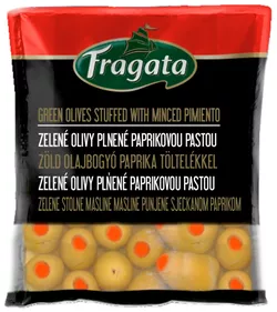 Fragata Zelené olivy plněné paprikovou pastou 160 g