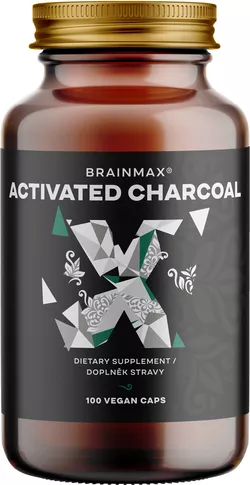 BrainMax Activated Charcoal, aktivní uhlí z kokosových skořápek, 575 mg