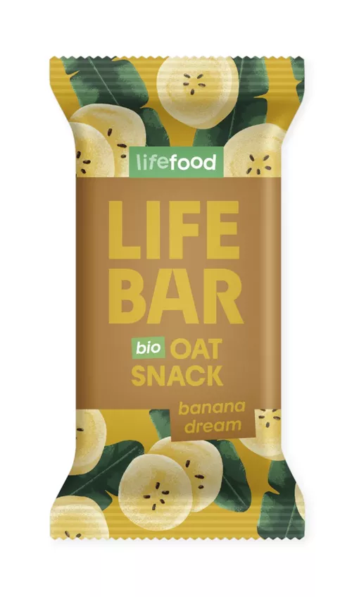 Lifebar Oat snack banánový BIO 40 g