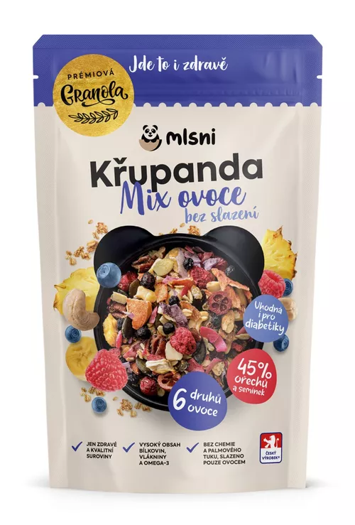 Prémiová granola Křupanda Mix ovoce bez slazení 400 g