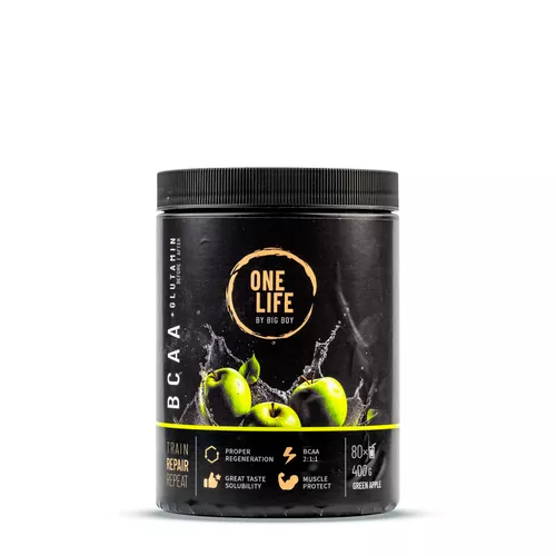 ONE LIFE BCAA zelené jablko 400g