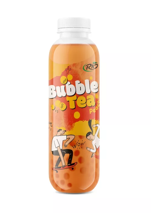 Bubble tea broskev PET 400 ml