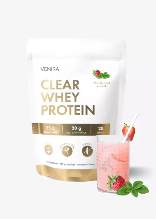 Clear whey protein / proteinová limonáda jahoda a máta 500 g