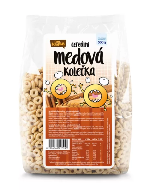 Cereální kolečka s medem 500 g