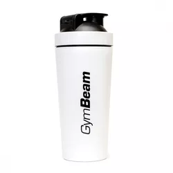 GymBeam Šejkr bílý z nerezové oceli 750 ml