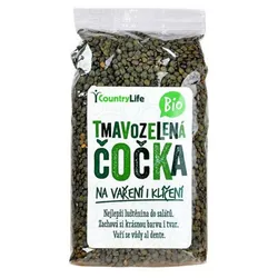 Country Life Čočka tmavozelená  BIO 500 g