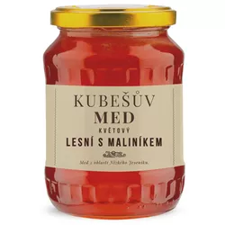 Kubešův med Med květový lesní s maliníkem 480 g