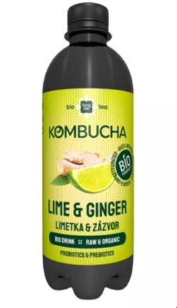 Long life biotea Kombucha limeta zázvor 500 ml