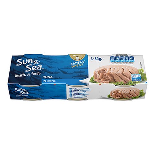 Sun & Sea Tuňák ve vlastní šťávě 3x80 g