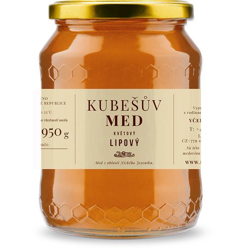 Kubešův med Med květový s lípou 480 g