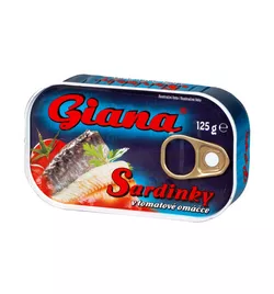 Giana Sardinky v rajčatové omáčce se zeleninou 125 g