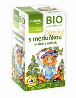 Apotheke Dětský ovocný čaj s meduňkou BIO 20 sáčků