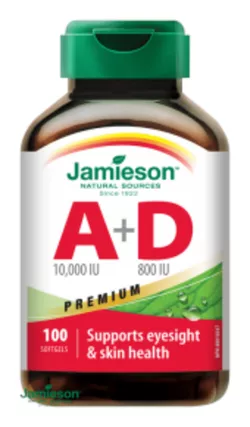 Jamieson Vitamín A a D Premium 10000 IU/ 800 IU 100 kapslí (3 měsíce)