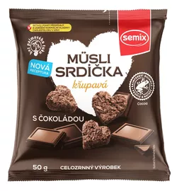 Semix Müsli srdíčka s čokoládou 50 g.