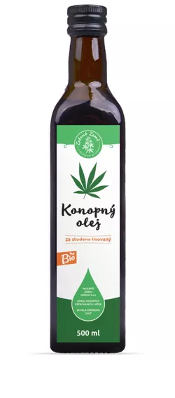 Zelená země Konopný olej ČR BIO 500 ml