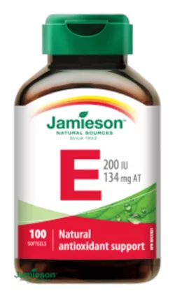 Jamieson Vitamín E 200 IU 100 kapslí