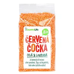 Country Life Čočka červená celá loupaná 500 g BIO